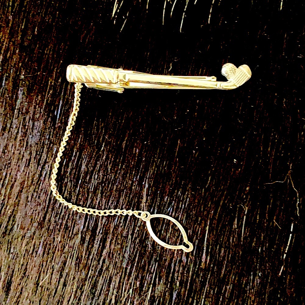Silver Golf-Theme Tie Clip